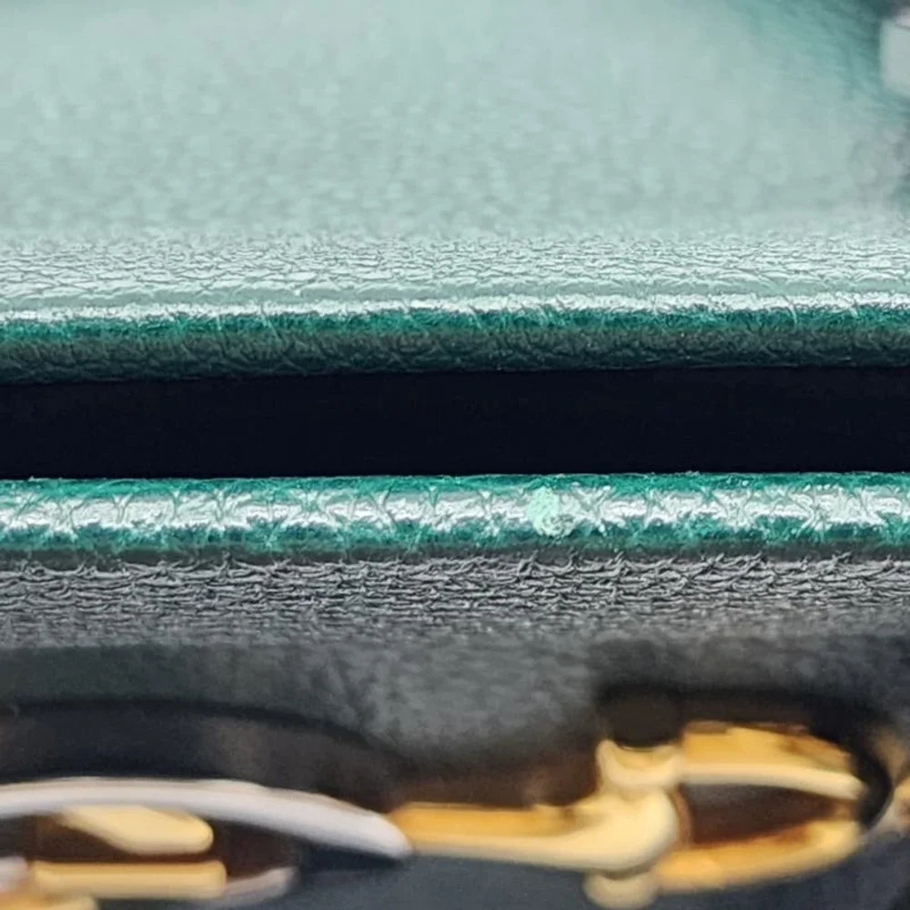 Gucci Zumi Top Handle Bag Leather Medium Green - Picture 8 of 16